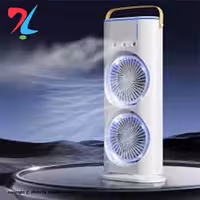 پنکه مه پاش شارژی دو فن چرخشی