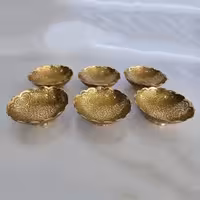 ست پیاله آجیل خوری برنجی هندی مناسب هفت سین ارتفاع 4 قطر 10 سانتی متر کد 110361