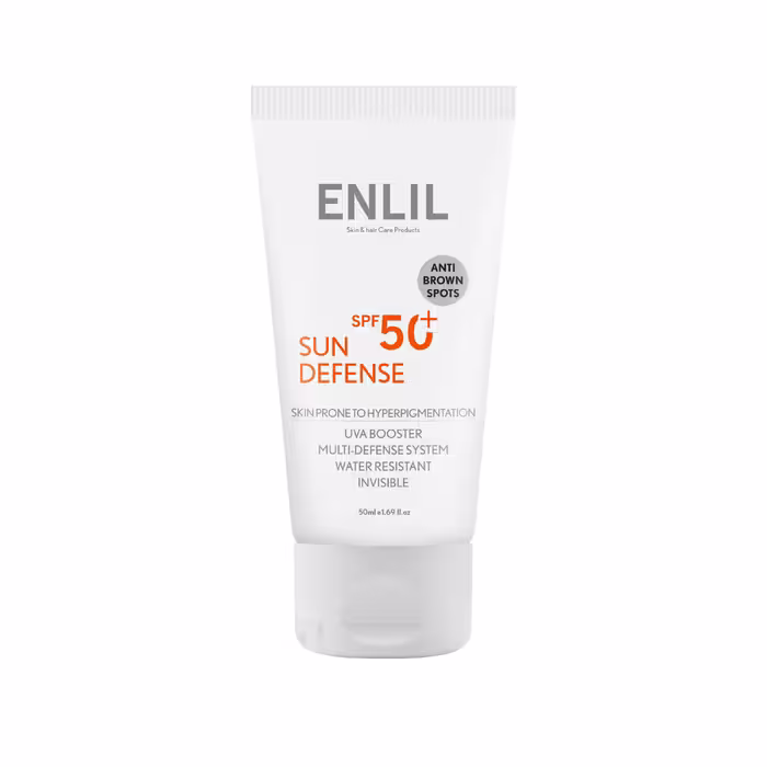 کرم ضد آفتاب سان دیفنس SPF50 پوست مستعد لک انلیل Sun Defense SPF50 For Skin Prone To Hyperpigmentation enlil