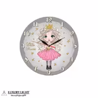 ساعت دیواری کودک طرح دختر مو فرفری