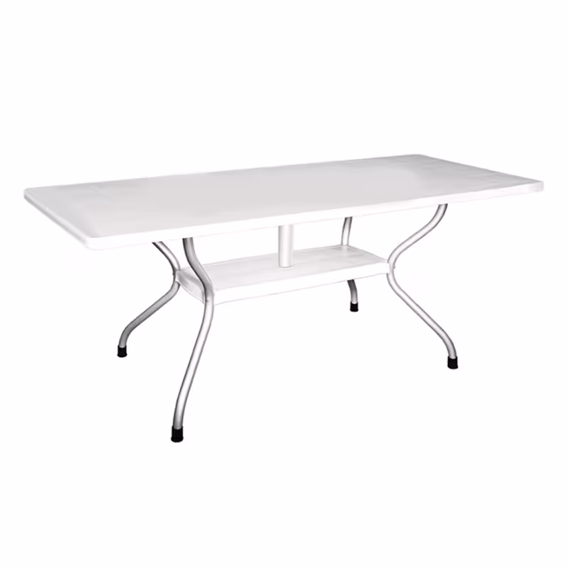 میز مستطیل پایه فلزی ناصر پلاستیک