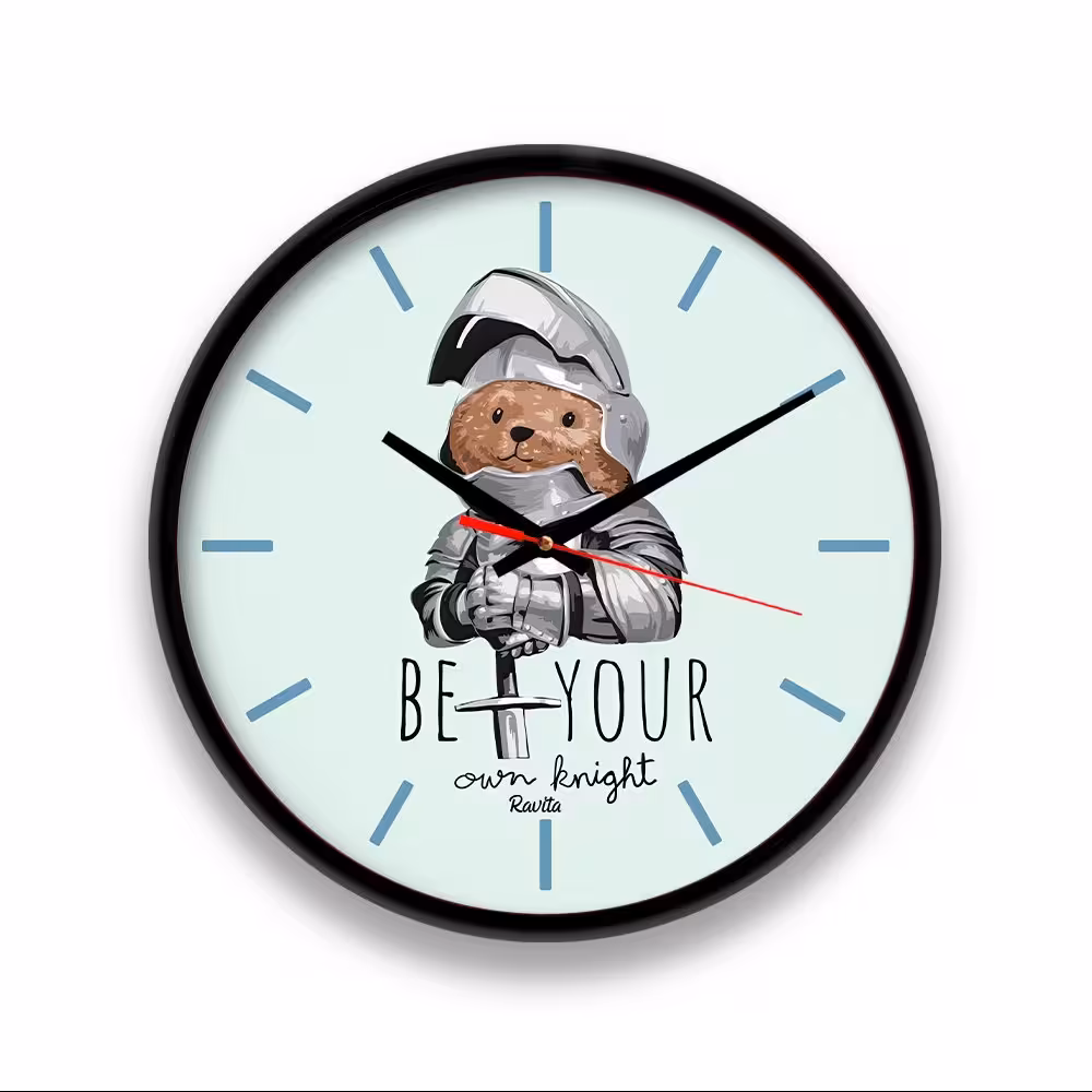 ساعت رومیزی راویتا مدل تدی کد 3433 در رنگ های مشکی و سفید