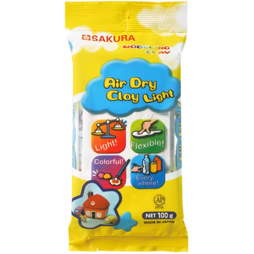 خمیر مجسمه سازی ساکورا مدل هوا خشک سبک 100 گرمی
