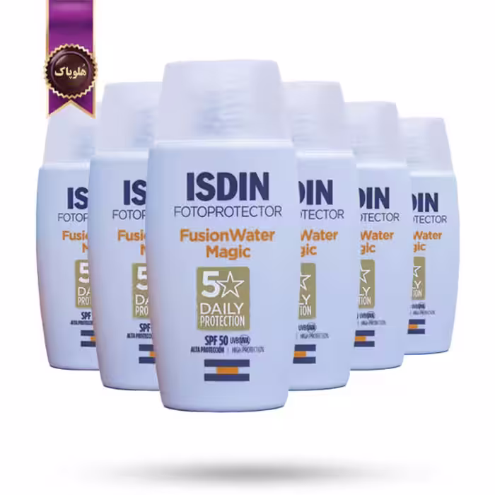 6 عدد ضد آفتاب ایزدین isdin مدل فیوژن واتر مجیک spf50 بی رنگ حجم 50 میلی لیتر (اورجینال)