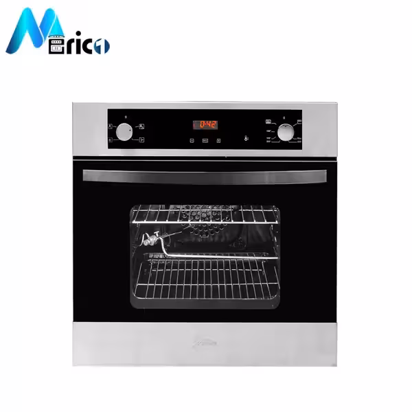 فر برق و گاز اخوان کد F22 شیشه مشکی استیل پنل مکانیکی