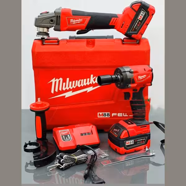 ست دو قلوی بکس و فرز شارژی میلواکی مدل M88-6A