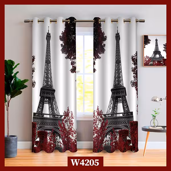 پرده چاپی طرح برج ایفل کد W4205