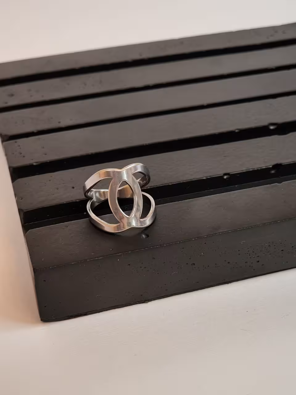 انگشتر استیل نقره ای