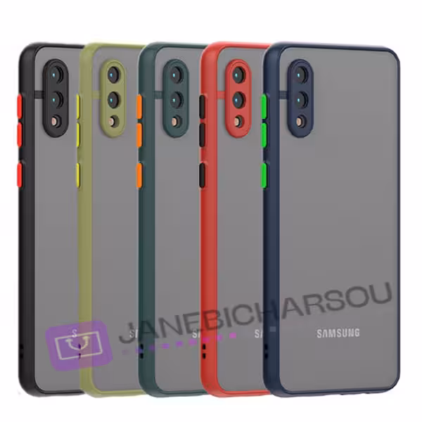 قاب پشت مات دوررنگی محافظ لنزدار برای مدل سامسونگ Samsung A02