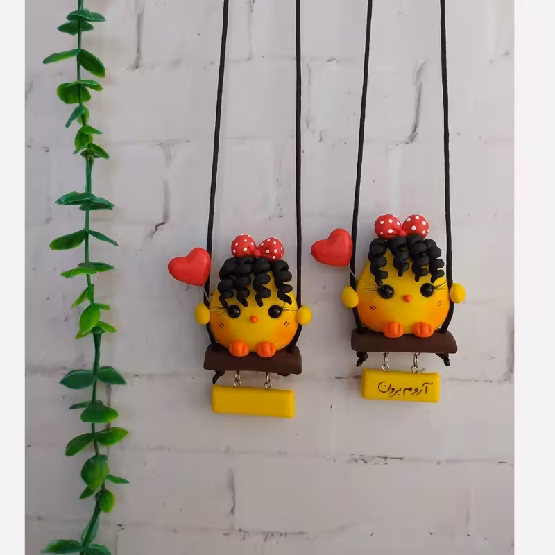 آویزماشین جوجه  مو فر دست قلب | amazonchi