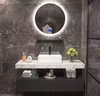 فول ست روشویی آیلار سفید طوسی