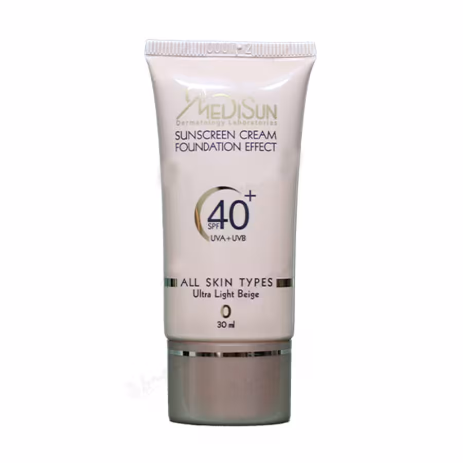 کرم ضدآفتاب با پوشش کرم پودری مدیسان انواع پوست  SPF 40