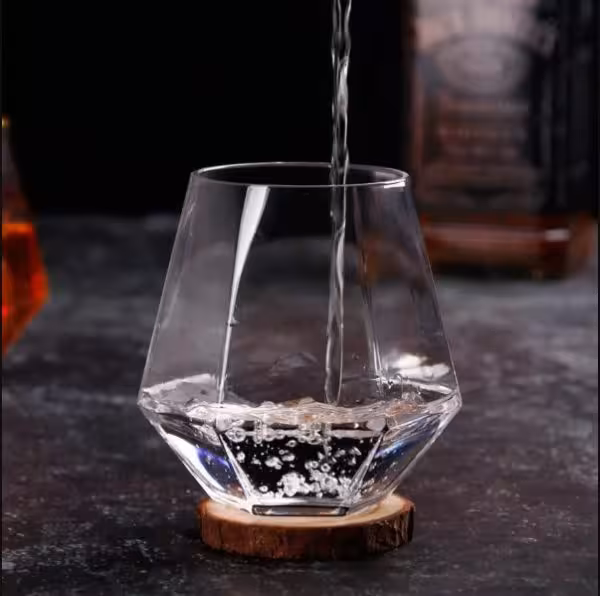 لیوان هشت ضلعی طرح الماسی