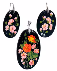 ست گردنبند و گوشواره شکوفه