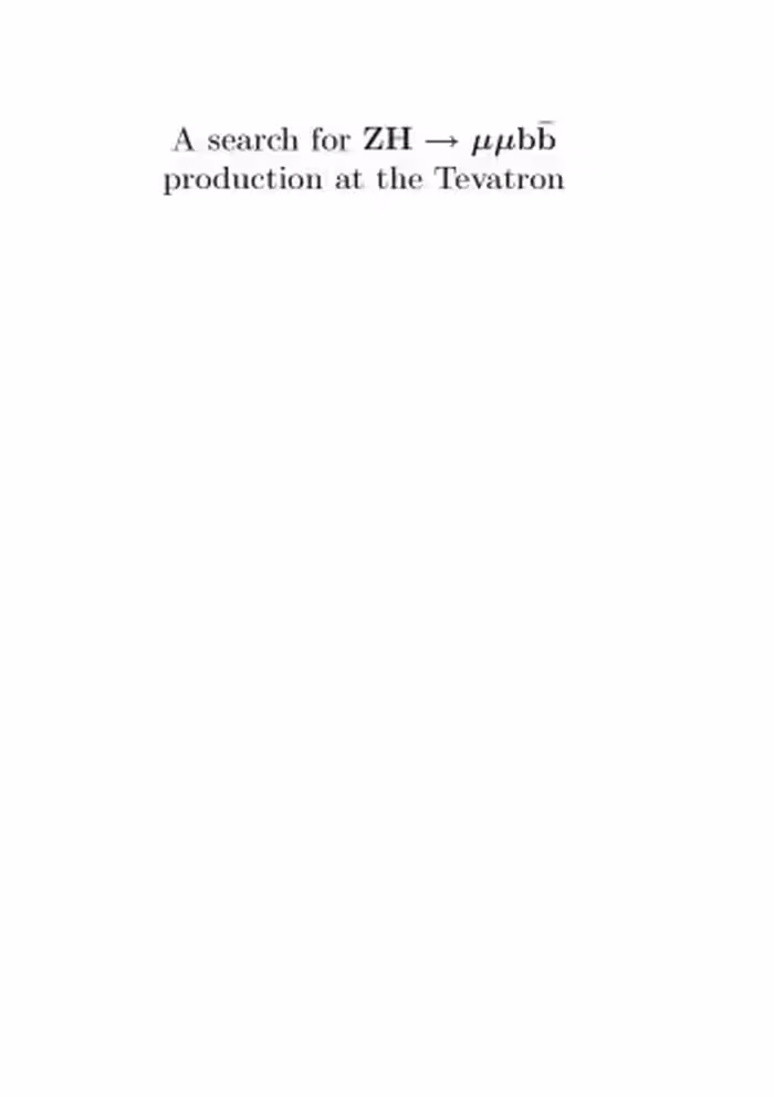 خرید و دانلود نسخه کامل کتاب A search for ZH - µµbb production at the Tevatron