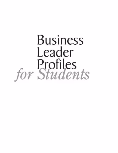 خرید و دانلود نسخه کامل کتاب Business Leader Profiles for Students