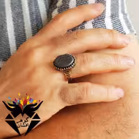 انگشتر طلاروس حدید اصل حکاکی هفت جلاله R3283