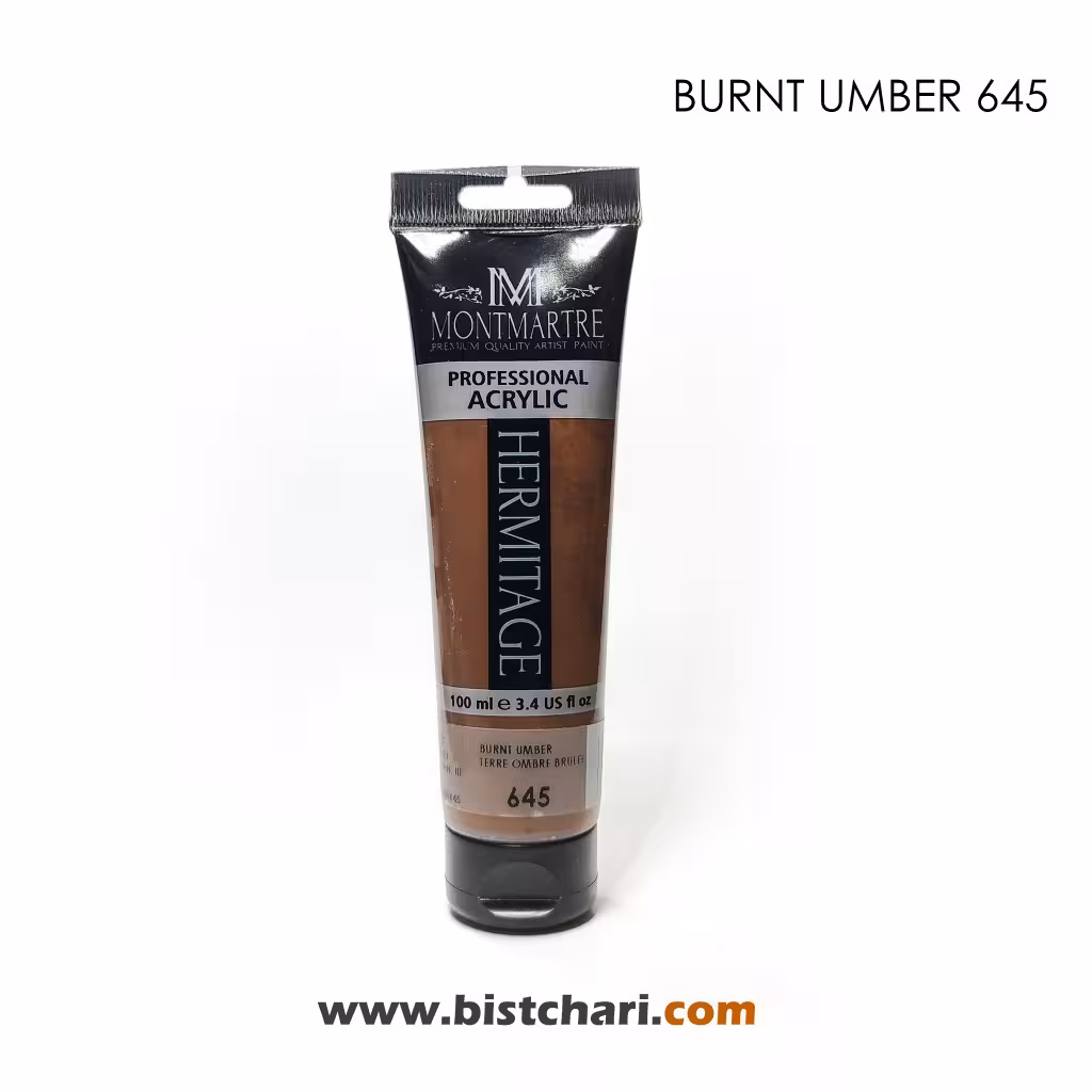 رنگ اکریلیک 100ml کد 645 (Burnt Umber) برند مونمارت Montmartre