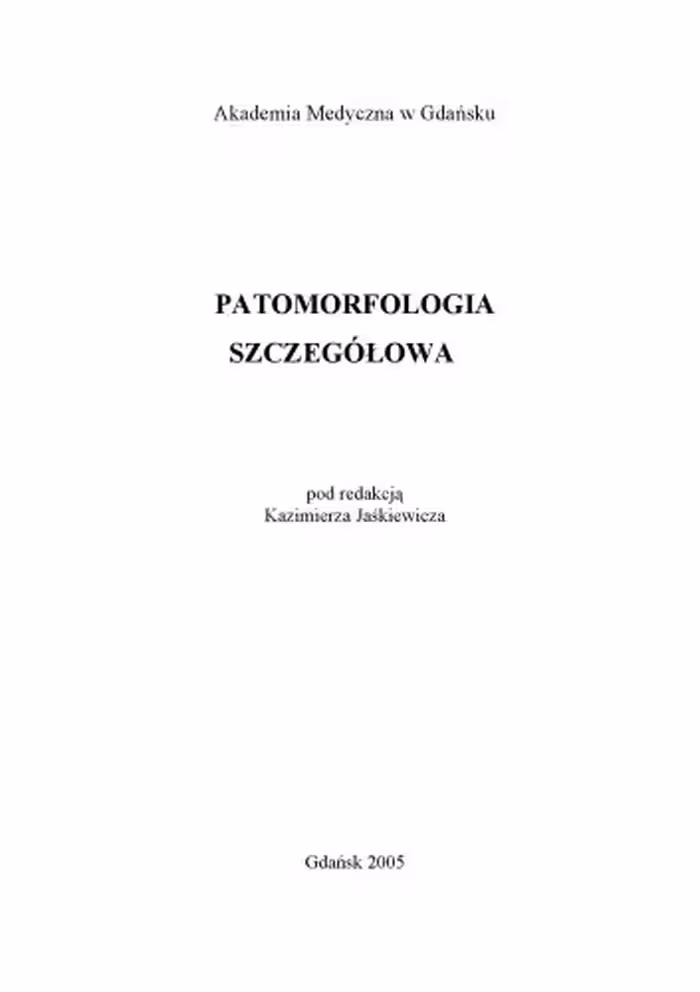 خرید و دانلود نسخه کامل کتاب Patomorfologia szczegółowa