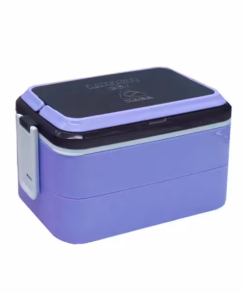 ظرف غذا کارا لانچ باکس رنگی دو طبقه در دودی