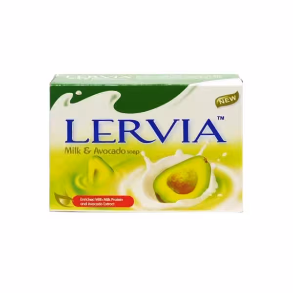 صابون شیر و آواکادو لرویا lervia حجم 90 گرم