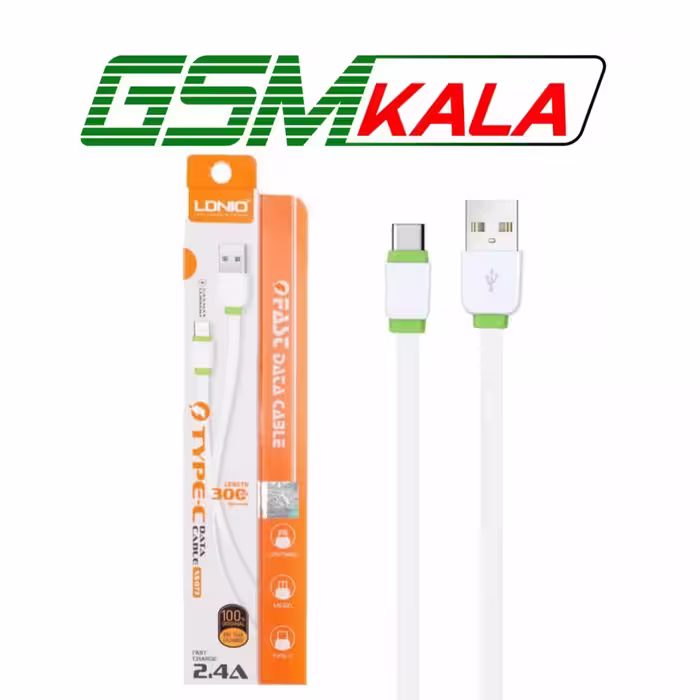 کابل شارژ (25 سانتی متر) فست پاوربانک LDNIO Type-C مدل XS073
