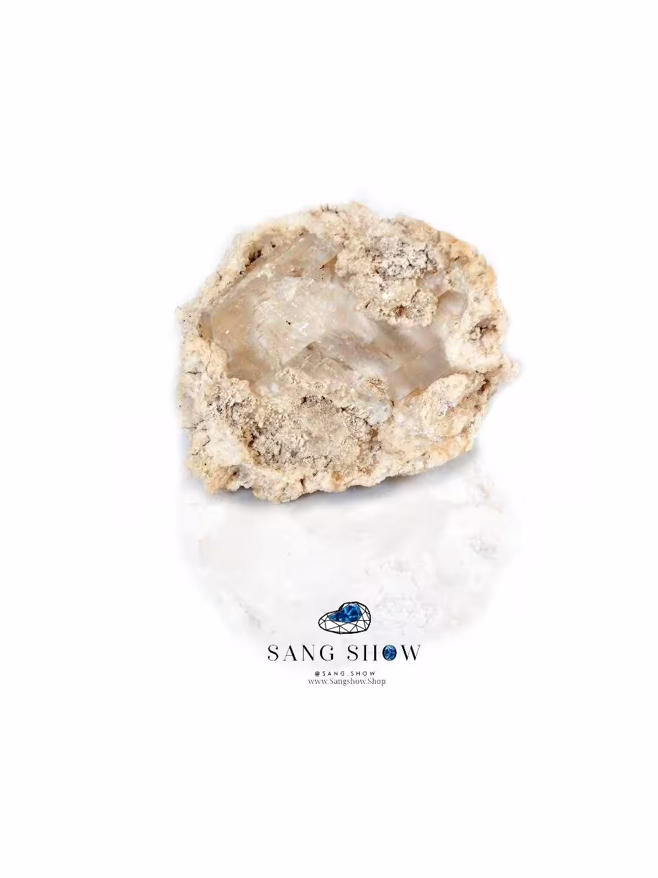 سنگ سلنایت در داخل ژئود نمونه زیبا و اصل S620