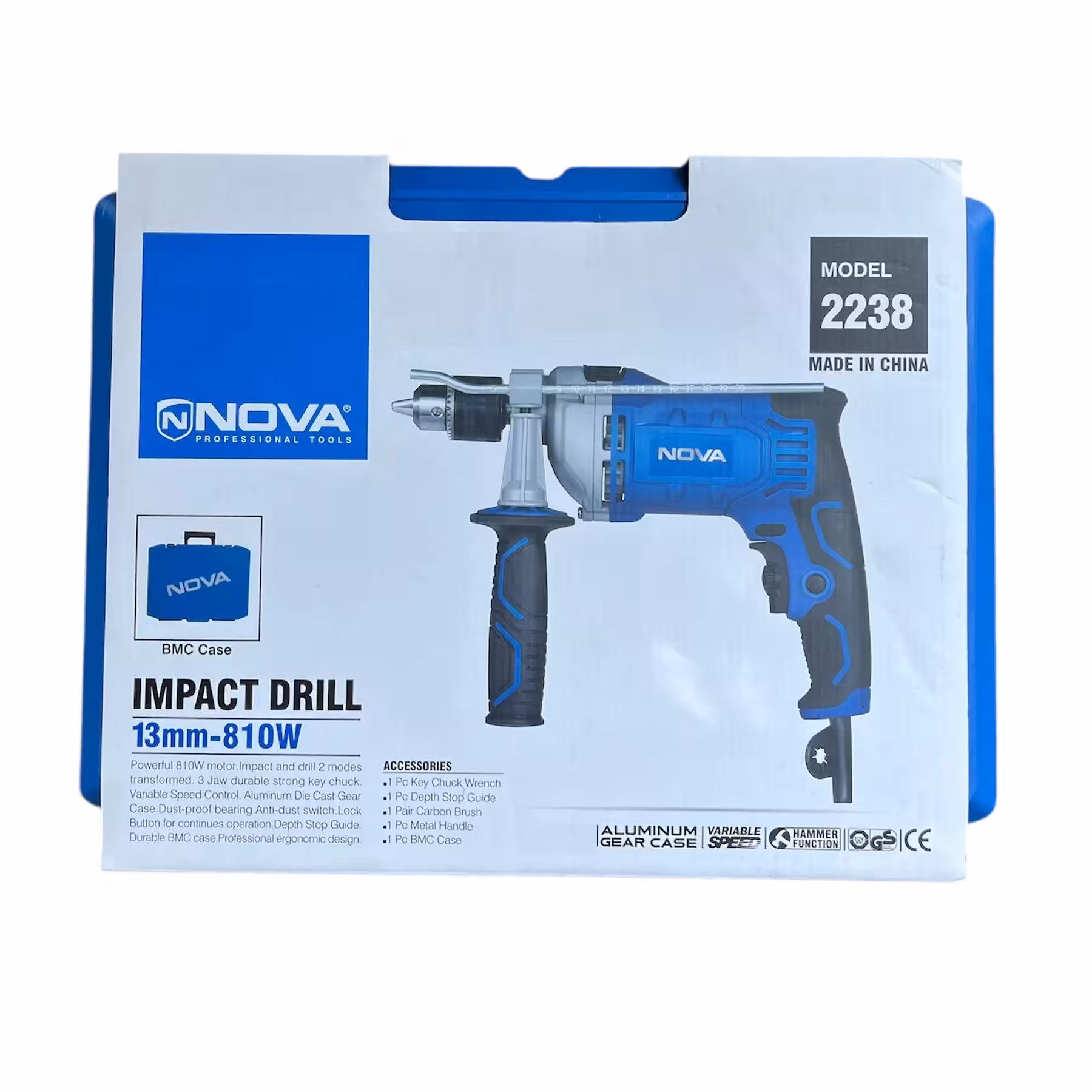 دریل گیربکسی 810 وات نووا مدل 2238