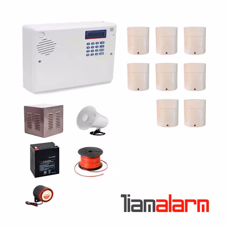 پکیج دزدگیر اماکن با سیم مدل سایلکس سیم کارتی و تلفنیSG8PR8