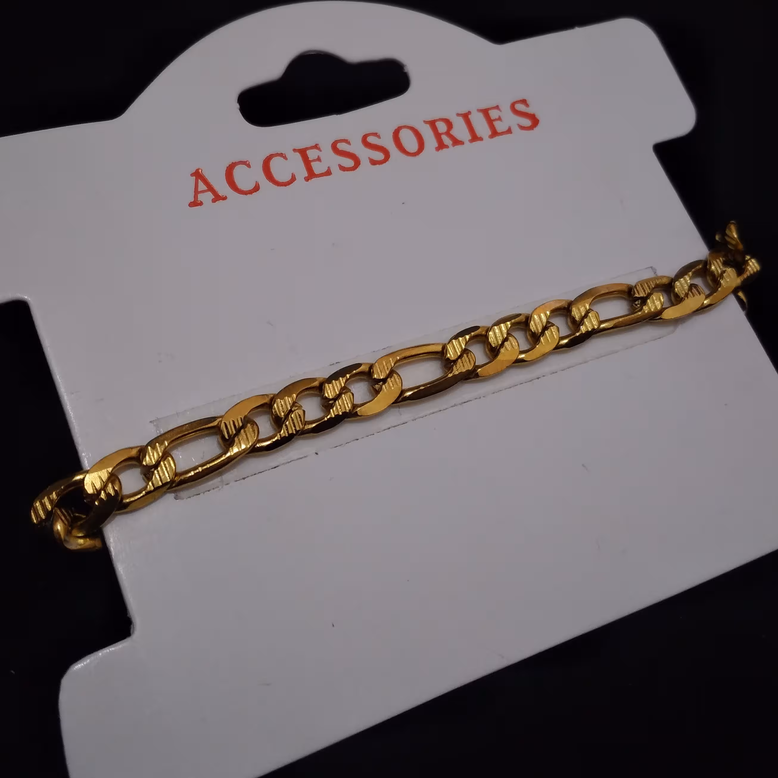 دستبند استیل رنگ ثابت طرح فیگارو تراش خورده مردانه زنانه