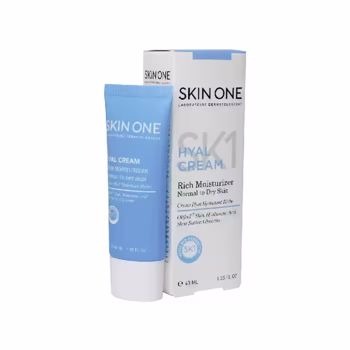 کرم مرطوب کننده پوست اسکین وان هیال کرم مناسب پوست معمولی تا خشک حجم 40 میل ا Skin One Hyal