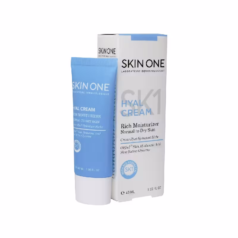 کرم مرطوب کننده پوست اسکین وان هیال کرم مناسب پوست معمولی تا خشک حجم 40 میل ا Skin One Hyal
