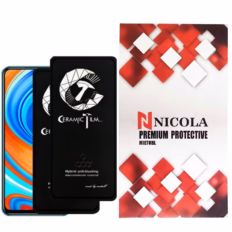 محافظ صفحه نمایش سرامیکی میتوبل مدل N2_MTR مناسب برای گوشی موبایل شیائومی Redmi Note 9/9s/9 Pro Max بسته دو عددی
