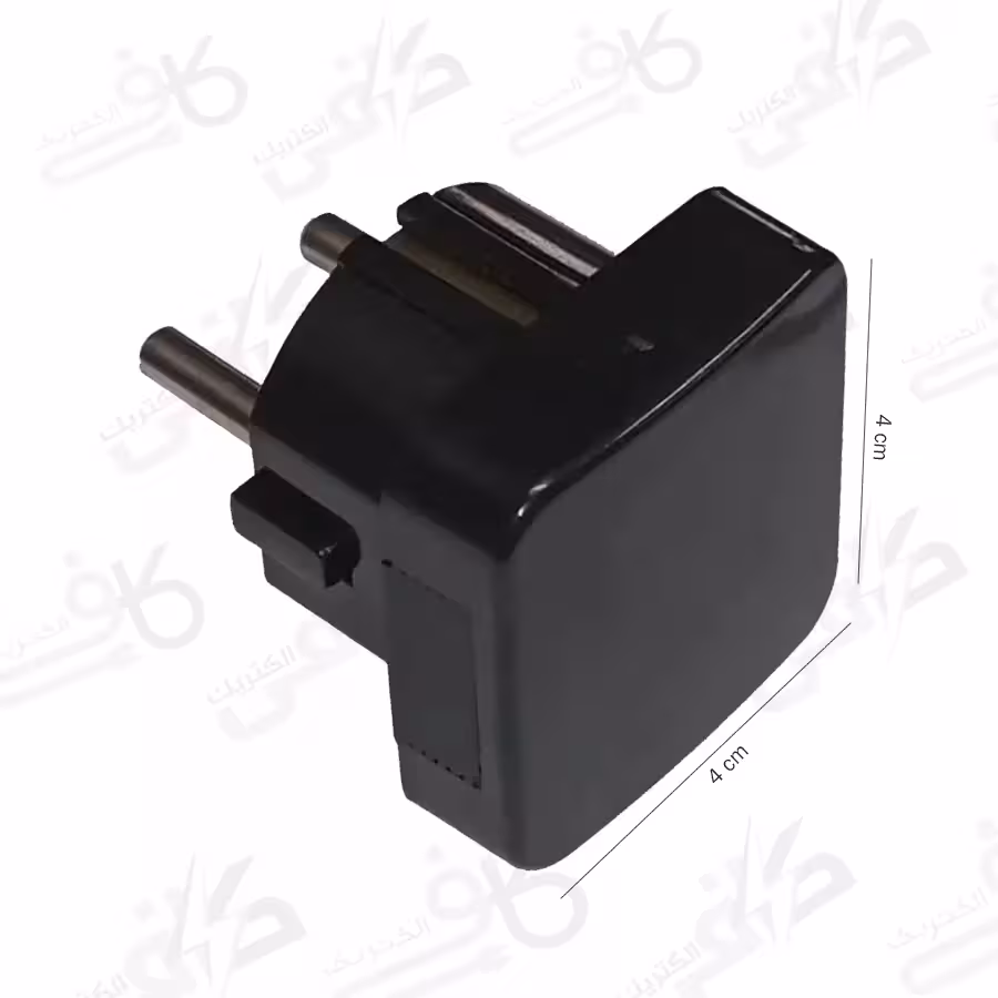 دوشاخه مربع ارت فرحان استاندارد مشکی