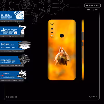 برچسب پوششی ماهوت مدل Squirrel-FullSkin مناسب برای گوشی موبایل جی پلاس P10