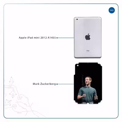 برچسب پوششی ماهوت مدل Mark Zuckerberg مناسب برای تبلت اپل iPad mini 2012 A1455