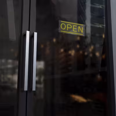 چراغ دیواری نئون دیزاین طرح Open_YL