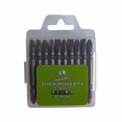 سری پیچ گوشتی یکسر چهار سو یکسر دو سو سیلور مدل economic مجموعه 10 عددی