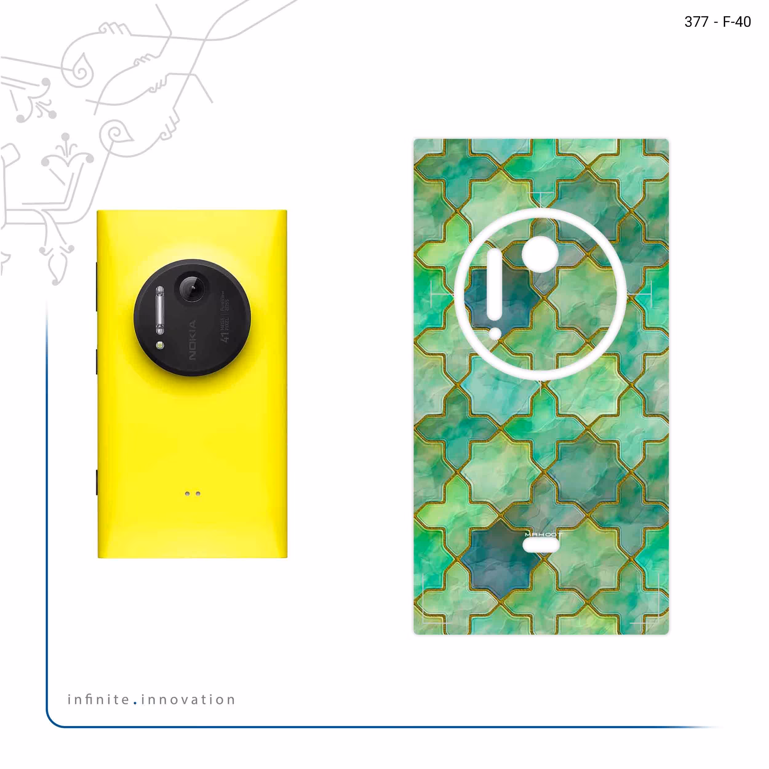 برچسب پوششی ماهوت مدل Iran Tile 8 مناسب برای گوشی موبایل نوکیا Lumia 1020