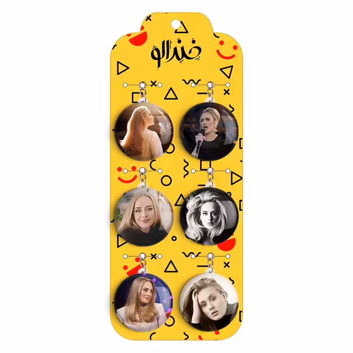 جاکلیدی خندالو مدل ادل Adele کد 1085B مجموعه 6 عددی