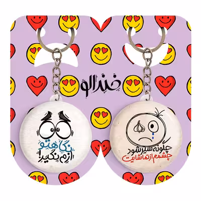 جاکلیدی خندالو مدل تایپوگرافی کد 14851486 مجموعه 2 عددی