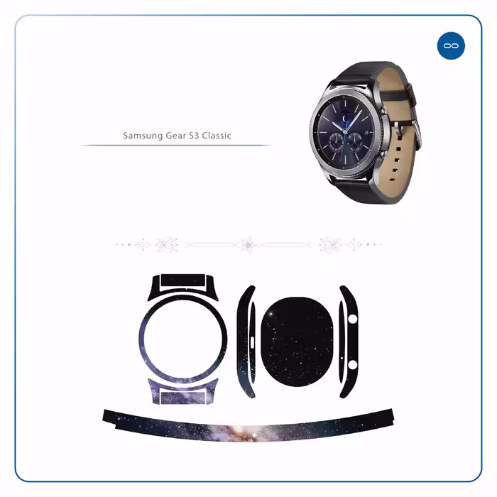 برچسب ماهوت طرح Universe-by-NASA-3 مناسب برای ساعت هوشمند سامسونگ Galaxy Gear S3 Classic