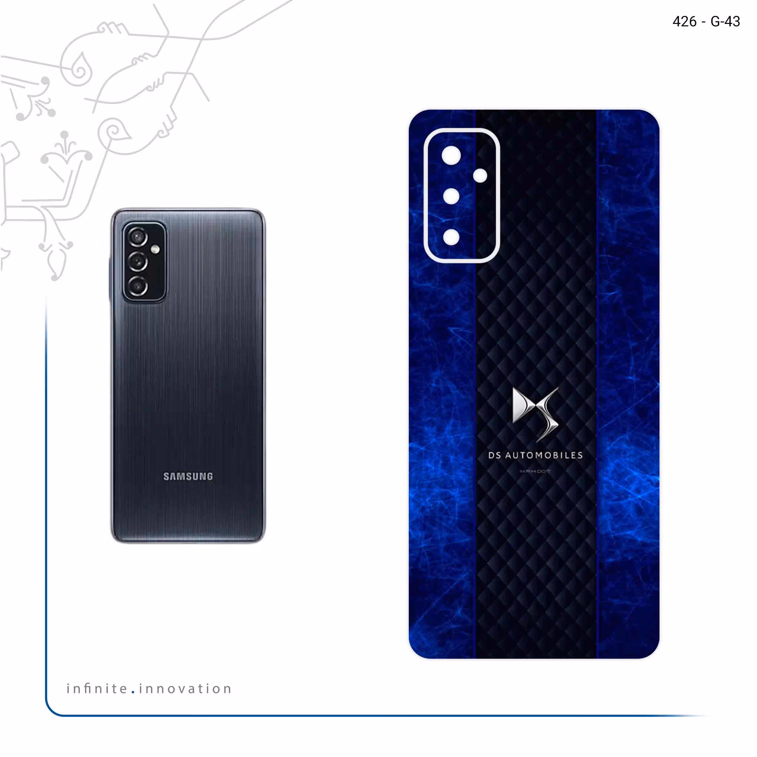 برچسب پوششی ماهوت مدل DS Automobiles مناسب برای گوشی موبایل سامسونگ Galaxy M52 5G