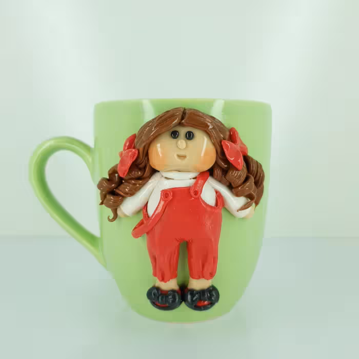 ماگ مدل عروسکی طرح دخترکوچولو