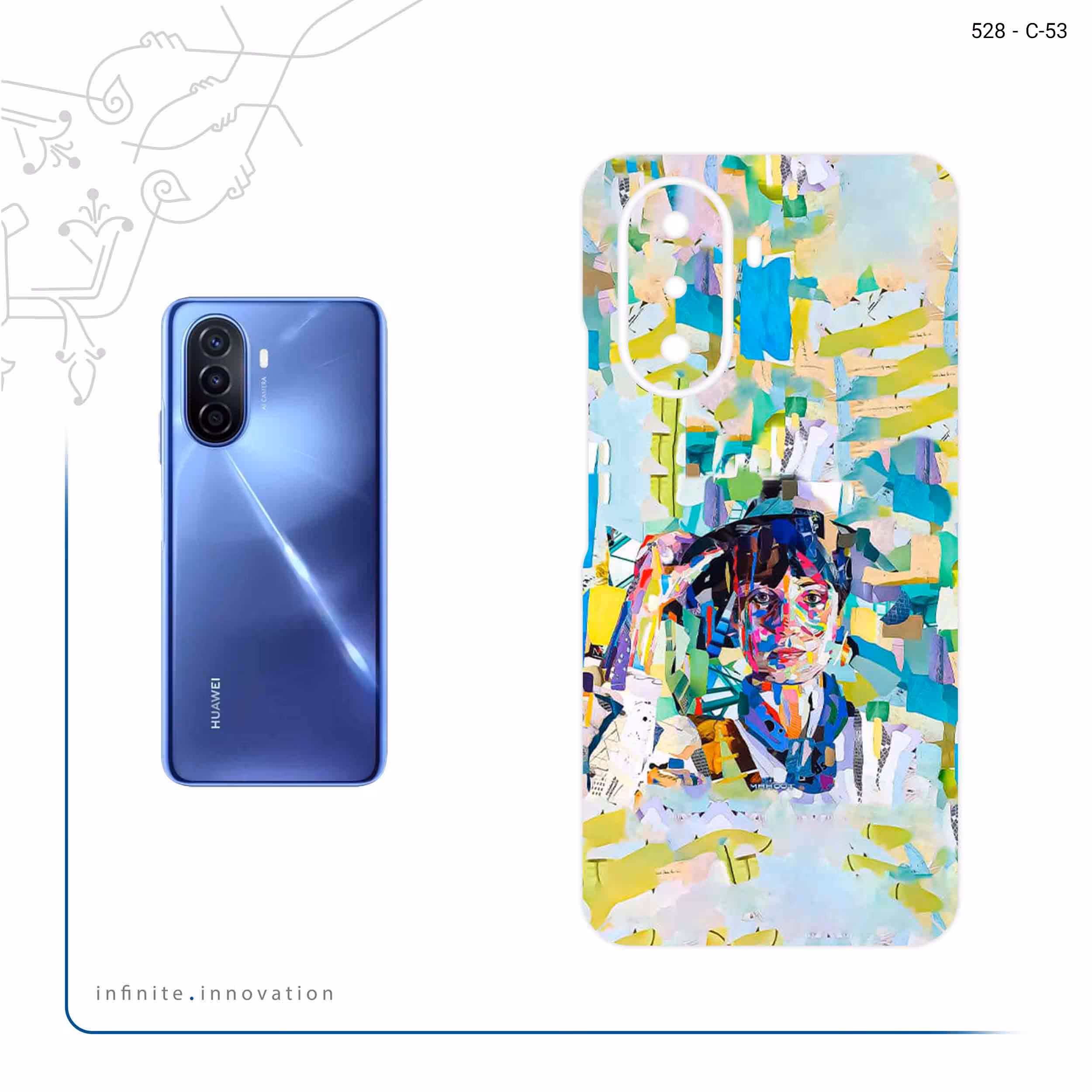 برچسب پوششی ماهوت مدل Collage of Women Portrait 1 مناسب برای گوشی موبایل هوآوی Nova Y70