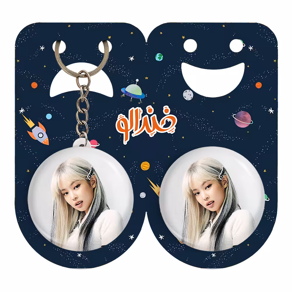 پیکسل خندالو مدل جنی بلک پینک کد 14110 به همراه جاکلیدی