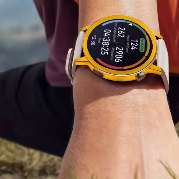 برچسب ماهوت طرح Matte-Deep-Mustard مناسب برای ساعت هوشمند هوآوی Watch GT 3 42mm