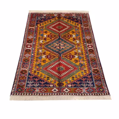 فرش دستبافت یک و نیم متری طرح لوزی کد AA476