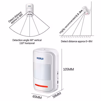 سنسور حرکتی دزدگیر اماکن کروی مدل KR-P819