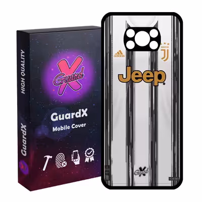 کاور گارد ایکس طرح یوونتوس مدل Glass10229 مناسب برای گوشی موبایل شیائومی Poco X3 Pro